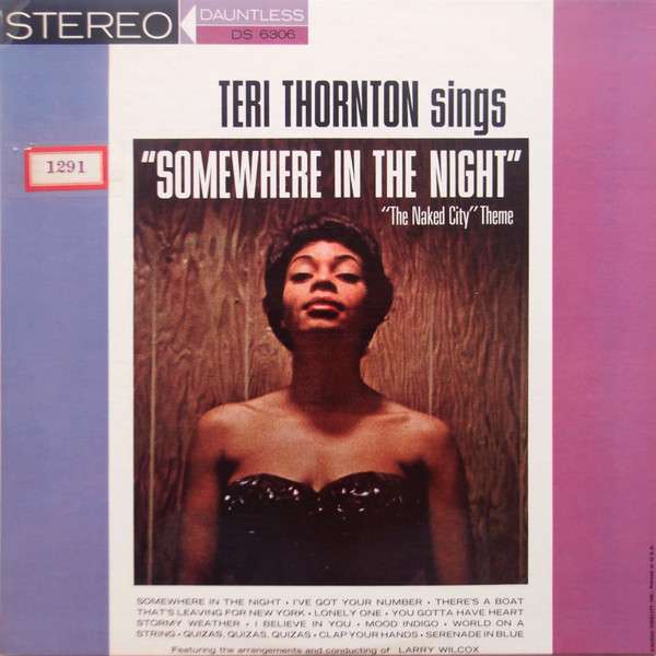 Teri Thornton ‎– Somewhere In The Night vinyl