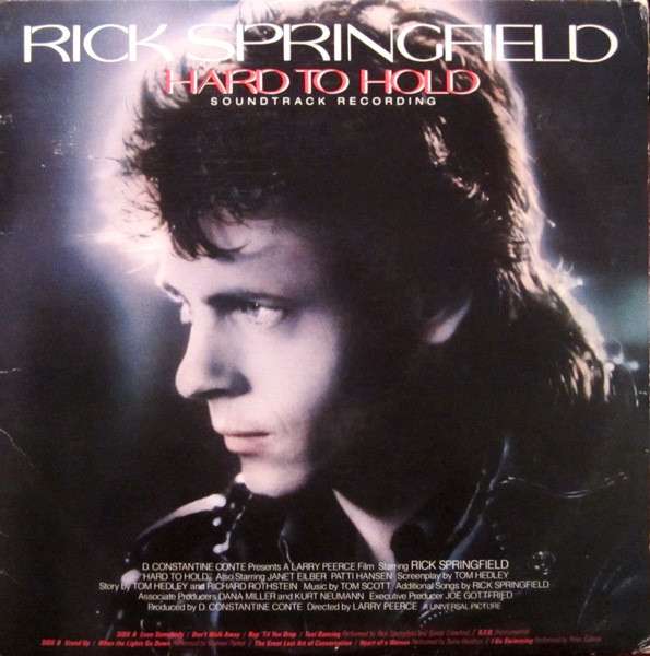 Rick Springfield ‎– Hard To Hold – Soundtrack Recording